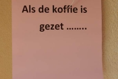 Koffie lekker bakkie koffie in de Museumwoning